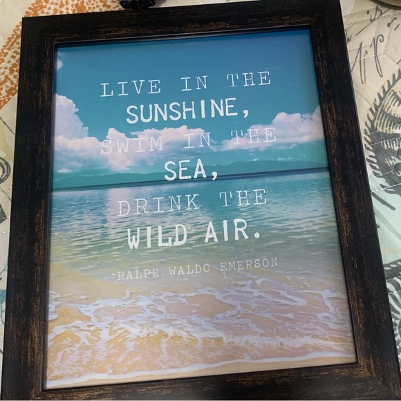 Framed Inspirational Ocean Print - Picture 2 of 9